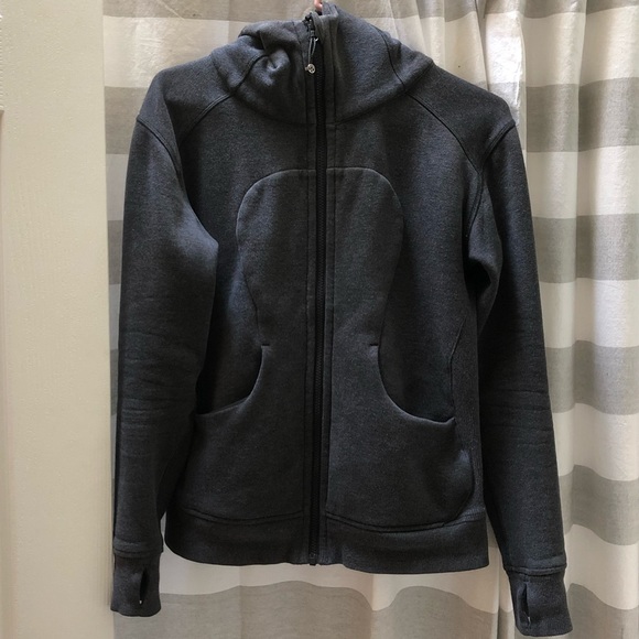 lululemon athletica Jackets & Blazers - Gray scuba hoodie size 4